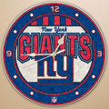 New York Giants NFL 12" Round Art Glass Wall Clock