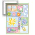 Springtime Garden II - Contemporary mount print with beveled edge