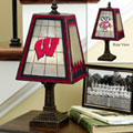 Wisconsin Badgers NCAA College Art Glass Table Lamp