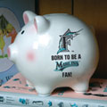 Florida Marlins MLB Ceramic Piggy Bank