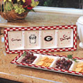 Georgia UGA Bulldogs NCAA College Gameday Ceramic Relish Tray