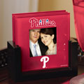 Philadelphia Phillies MLB Art Glass Photo Frame Coaster Set
