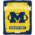 Michigan Wolverines College "Property of" 50" x 60" Micro Raschel Throw