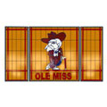 NCAA Mississippi Ole Miss Rebels Stained Glass Fireplace Screen